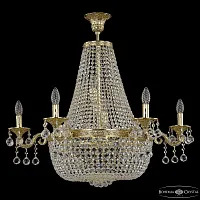 Люстра потолочная 2128H201/6/70IV G Bohemia Ivele Crystal без плафона на 12 ламп, основание золотое прозрачное в стиле классика balls