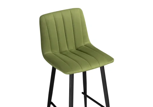 Полубарный стул Дани зеленый / черный 576462 Woodville, зелёный/велюр, ножки/металл/чёрный, размеры - ****420*480 фото 5