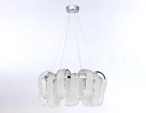 Люстра подвесная TR5377 Ambrella light прозрачная на 8 ламп, основание хром в стиле классический современный  фото 7