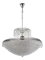 Люстра хрустальная подвесная Salentino E 1.5.80.100 N Arti Lampadari прозрачная на 16 ламп, основание никель в стиле классический Люстра хрустальная подвесная Salentino E 1.5.80.100 N Arti Lampadari прозрачная на 16 ламп, основание никель в стиле классический