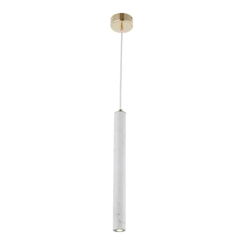 Светильник подвесной LED FRESA SP3W LED WHITE Crystal Lux белый 1 лампа, основание золотое в стиле современный трубочки фото 3