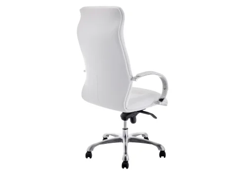 Компьютерное кресло Osiris white / satin chrome 15425 Woodville, белый/экокожа, ножки/металл/хром, размеры - ****620* фото 4