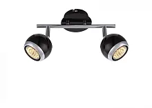 Спот С 2 лампами LED OMAN 57884-2 Globo чёрный GU10 в стиле минимализм современный 