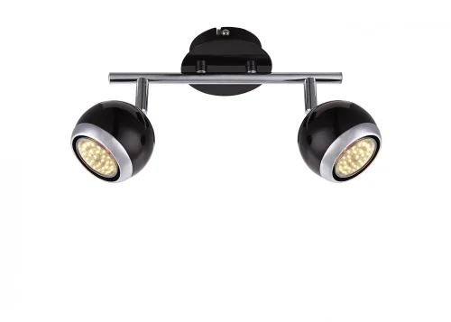 Спот С 2 лампами LED OMAN 57884-2 Globo чёрный GU10 в стиле минимализм современный 