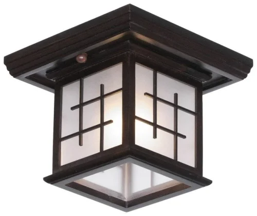 Светильник потолочный 592-727-01 Velante коричневый 1 лампа, основание коричневое в стиле кантри 