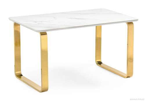 Керамический стол Селена 4 160х90х77 белый мрамор / золото 572187 Woodville столешница белая из керамика