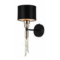 Бра Ringed 2847-1W F-promo чёрный 1 лампа, основание чёрное в стиле классический 