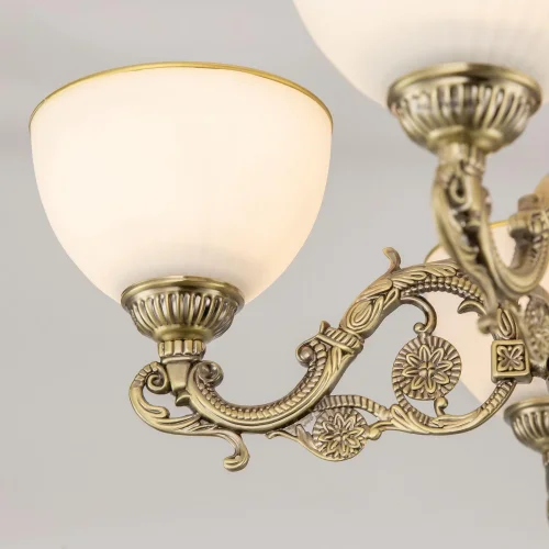 Люстра подвесная / потолочная Адриана CL405253 Citilux белая на 5 ламп, основание бронзовое в стиле классический  фото 11