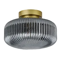 Светильник потолочный Hamal A6170PL-1GO Arte Lamp чёрный серый 1 лампа, основание золотое в стиле модерн лофт 