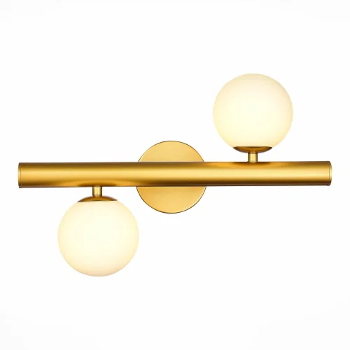 Бра Asolo SL1185.201.02 ST-Luce белый на 2 лампы, основание золотое в стиле современный 