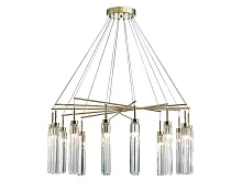 Люстра подвесная 4524+10/S gold Newport прозрачная на 14 ламп, основание золотое в стиле классический современный американский Люстра подвесная 4524+10/S gold Newport прозрачная на 14 ламп, основание золотое в стиле классический современный американский