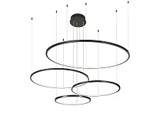 Люстра подвесная LED 15104/S black glossy Newport чёрная на 1 лампу, основание чёрное в стиле современный хай-тек минимализм кольца Люстра подвесная LED 15104/S black glossy Newport чёрная на 1 лампу, основание чёрное в стиле современный хай-тек минимализм кольца