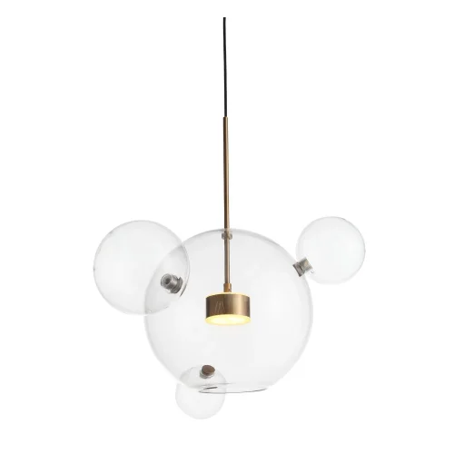 Светильник подвесной LED Bopone SL1133.203.01 ST-Luce прозрачный 1 лампа, основание латунь в стиле современный шар фото 3