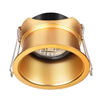Светильник точечный Butt 370447 Novotech золотой 1 лампа, основание золотое в стиле современный 