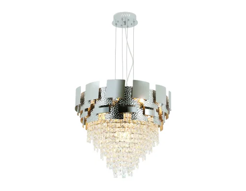 Люстра подвесная Traditional TR5242 Ambrella light прозрачная на 9 ламп, основание серебряное в стиле классический  фото 2