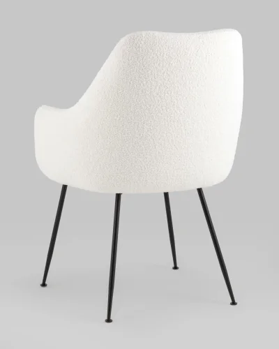 Кресло Floret, белый УТ000037004 Stool Group, белый/ткань, ножки/металл/чёрный, размеры - *835***610*650мм фото 5