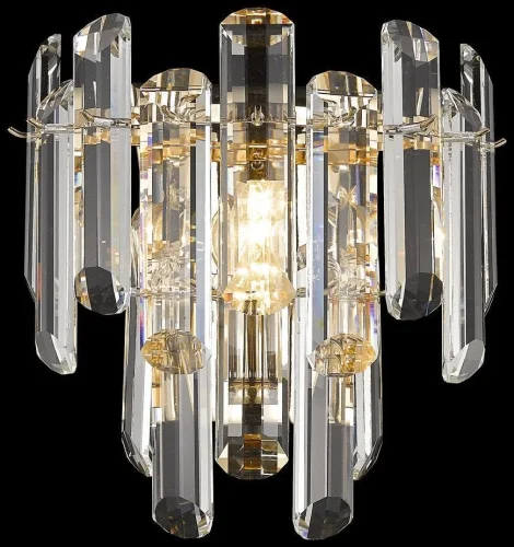 Бра Lazzara WE107.02.301 Wertmark прозрачный на 2 лампы, основание золотое в стиле современный 