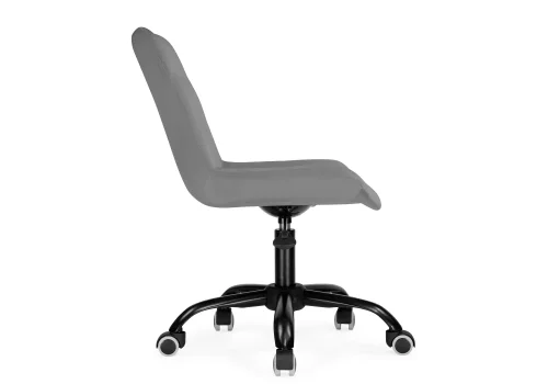 Компьютерное кресло Орди серое / черное 559278 Woodville, серый/велюр, ножки/металл/чёрный, размеры - *940***560*650 фото 3