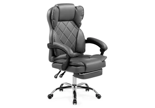 Компьютерное кресло Kolson gray 15343 Woodville, серый/экокожа, ножки/металл/хром, размеры - *1240***640*680 фото 7
