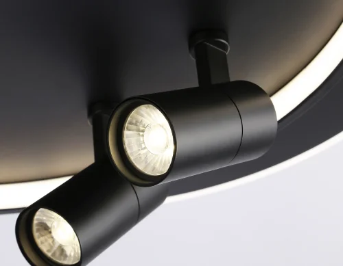 Светильник потолочный LED с пультом FL51393 Ambrella light чёрный 1 лампа, основание чёрное в стиле хай-тек современный  фото 2