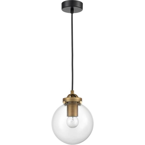Светильник подвесной Volo VL2074P01 Vele Luce прозрачный 1 лампа, основание латунь в стиле современный шар