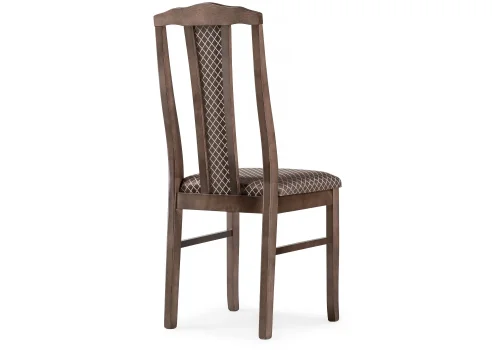 Деревянный стул Гроджин орех / коричневый  450691 Woodville, коричневый/ткань, ножки/массив бука дерево/орех, размеры - ****420*520 фото 4