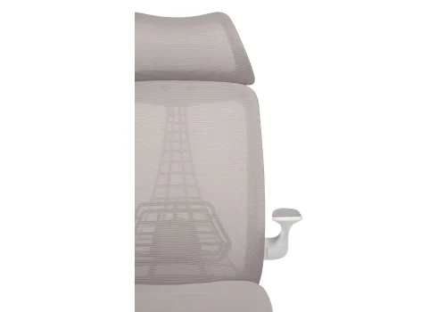 Компьютерное кресло Lokus light gray 15634 Woodville, серый/сетка, ножки/пластик/белый, размеры - *1210***660*650 фото 8