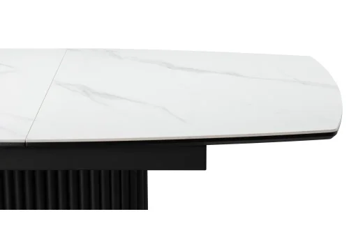 Керамический стол Фестер 140(180)х80х76 белый мрамор / черный  572420 Woodville столешница белая из керамика фото 7