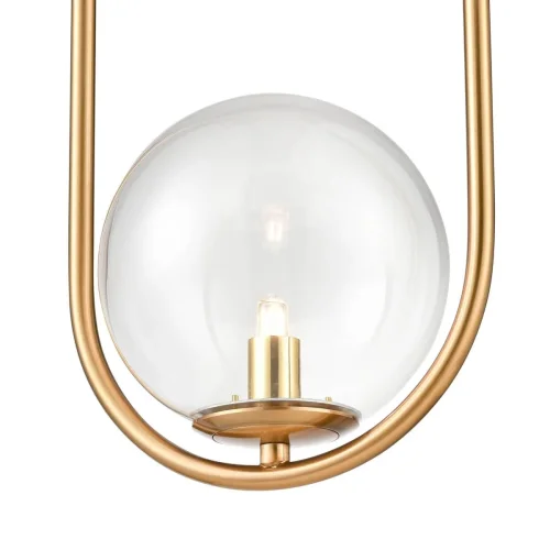 Светильник подвесной Bianco VL5714P21 Vele Luce прозрачный 1 лампа, основание золотое в стиле современный шар фото 3