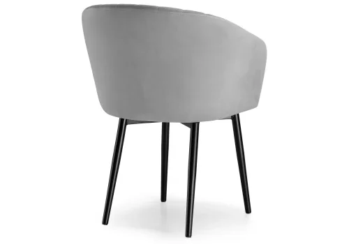 Деревянный стул Моншау velutto 52 / черный 462148 Woodville, серый/велюр, ножки/металл/чёрный, размеры - ****600*530 фото 5