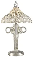 Настольная лампа PRINCESS WE310.01.204 WERTMARK прозрачная серебряная 1 лампа, основание серебряное серое металл в стиле классический 