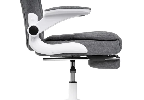 Компьютерное кресло Mitis gray / white 15611 Woodville, серый/ткань, ножки/пластик/белый, размеры - *1130***620* фото 9