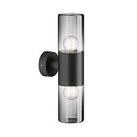 Настенный светильник Amas O432WL-02GF Maytoni уличный IP54 графит 2 лампы, плафон серый в стиле современный E27
