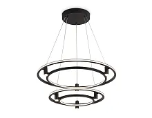 Люстра подвесная LED FL5544 Ambrella light чёрная на 1 лампа, основание чёрное в стиле современный хай-тек кольца