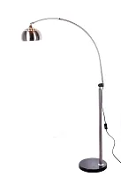 Торшер Fratte LDF 5507-D Lumina Deco изогнутый хром 1 лампа, основание хром в стиле современный
