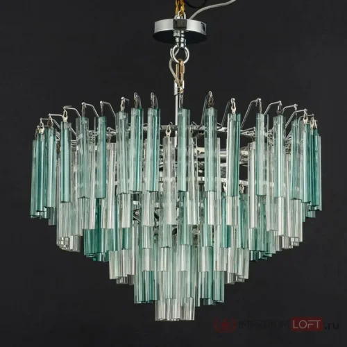 Люстра подвесная Aqua 189462-26 ImperiumLoft бирюзовая на 4 лампы, основание хром в стиле современный  фото 8