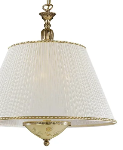 Люстра подвесная  L 6522/50 Reccagni Angelo белая жёлтая на 3 лампы, основание золотое в стиле классический  фото 2