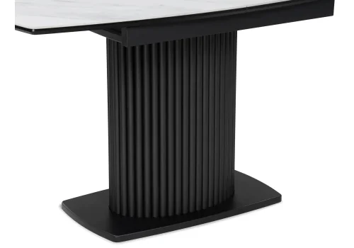 Керамический стол Фестер 160(205)х90х76 белый мрамор / черный 572421 Woodville столешница белая из керамика фото 8