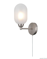 Бра с выключателем Gracy V10848-1W Moderli белый 1 лампа, основание матовое хром в стиле современный 