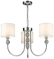 Люстра подвесная 295-103-03 Velante белая на 3 лампы, основание хром в стиле современный Люстра подвесная 295-103-03 Velante белая на 3 лампы, основание хром в стиле современный