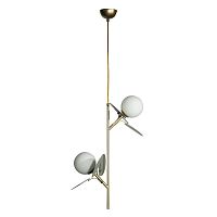 Светильник подвесной Matisse 10008/2P Grey LOFT IT белый 2 лампы, основание золотое в стиле современный шар