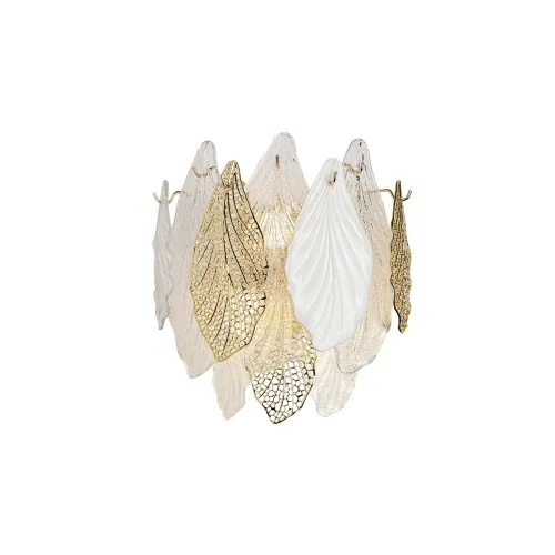 Бра Lace 5052/3W Odeon Light золотой прозрачный белый на 3 лампы, основание золотое в стиле современный флористика  фото 3