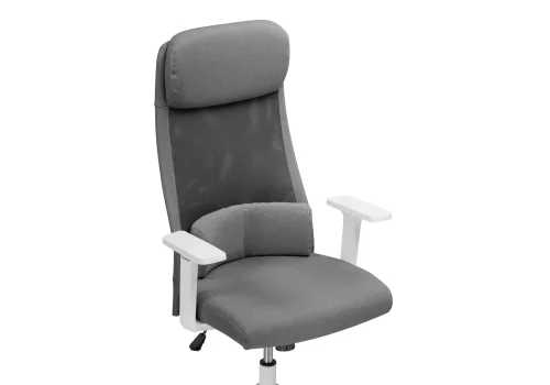 Компьютерное кресло Salta gray / white 15397 Woodville, серый/ткань, ножки/пластик/белый, размеры - *1200***650* фото 6