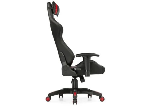 Компьютерное кресло Blok red / black 15136 Woodville, чёрный красный/искусственная кожа, ножки/пластик/чёрный, размеры - *1340***670*540 фото 4