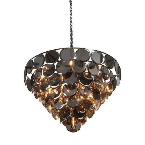 Люстра подвесная V5850-7/25 Vitaluce чёрная серая на 25 ламп, основание бронзовое в стиле классический современный  фото 3