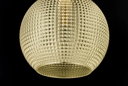 Светильник подвесной Davagna E 1.P5 C Arti Lampadari бежевый янтарный 1 лампа, основание золотое в стиле современный  фото 2
