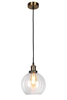 Светильник подвесной лофт Florentina OML-90706-01 Omnilux прозрачный 1 лампа, основание бронзовое в стиле лофт 