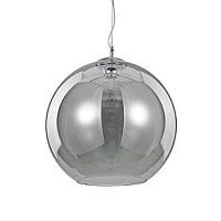 Светильник подвесной NEMO SP1 D40 FUME' Ideal Lux серый 1 лампа, основание хром в стиле современный шар