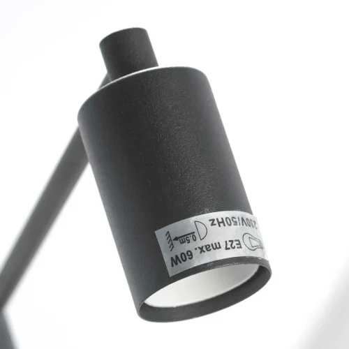 Люстра подвесная Huron LSP-8156-CL Lussole без плафона на 6 ламп, основание чёрное в стиле лофт современный  фото 2