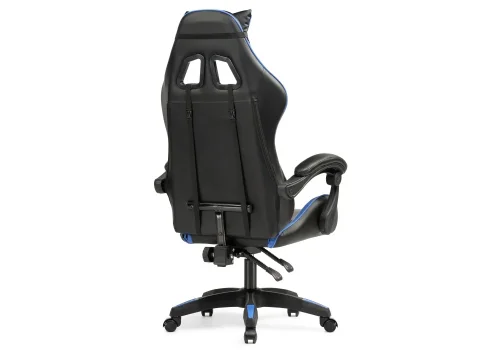 Кресло игровое Rodas black / blue 15245 Woodville, синий/искусственная кожа, ножки/пластик/чёрный, размеры - *1310***670*600 фото 5